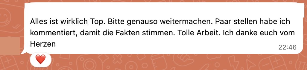 Live-Feedback während eines Buchprojekts