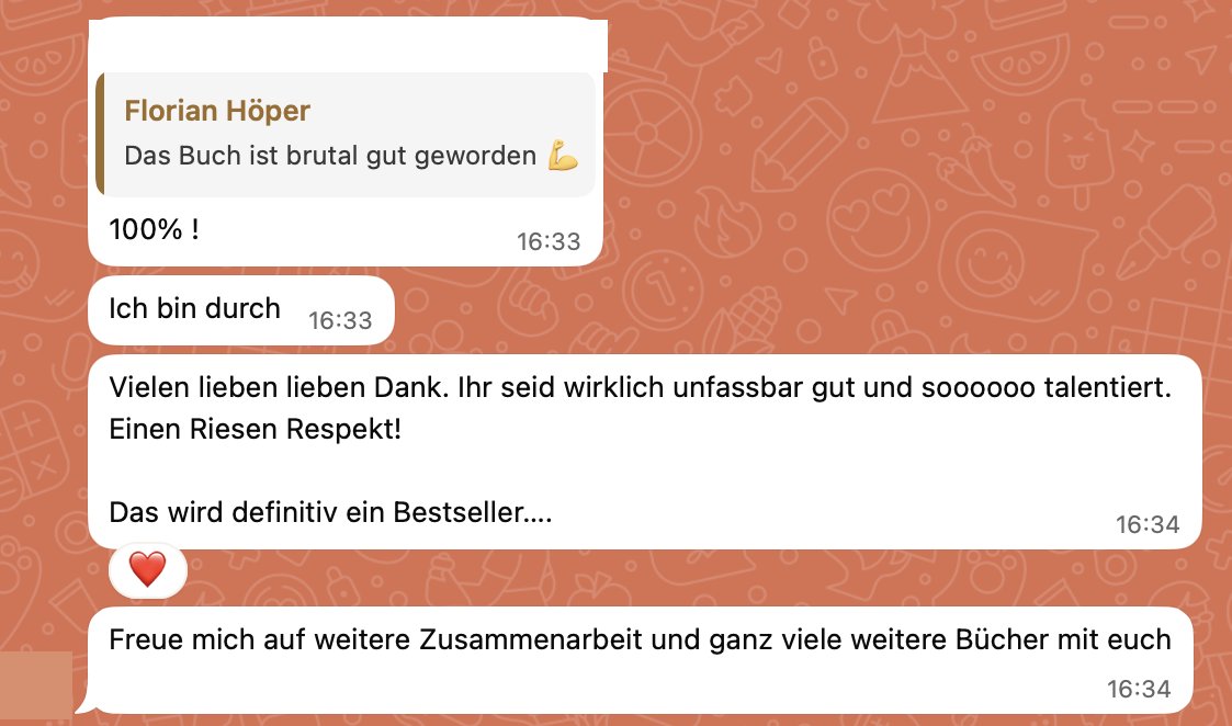 Live-Feedback während eines Buchprojekts